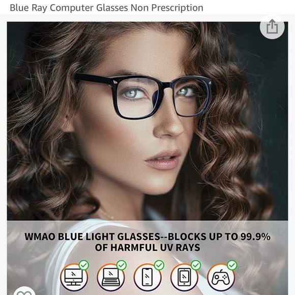 Blue light blocking stylish glasses NWT - Picture 5 of 13